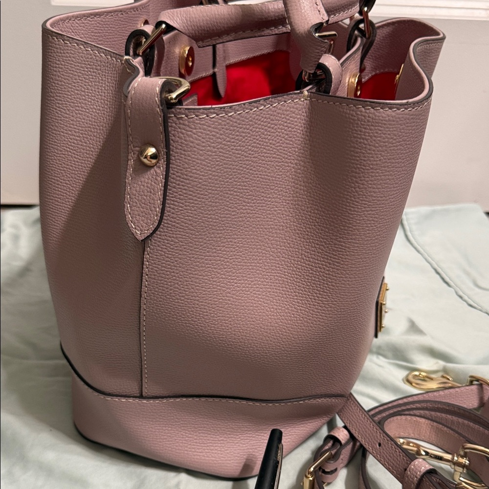 Dooney & Bourke Sorrento Barlow Pebbled Leather Satchel Mushroom - Picture 10 of 10